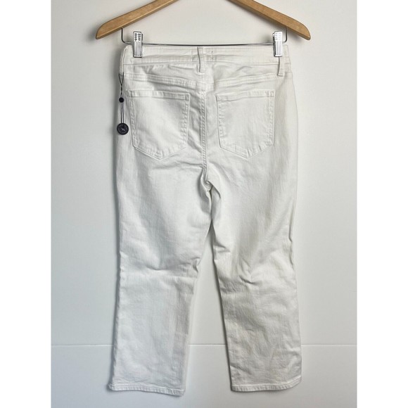 NYDJ Harper Crop Jeans Optic White Slimming High Rise Lift Tuck Technology Sz 2 - Picture 7 of 11